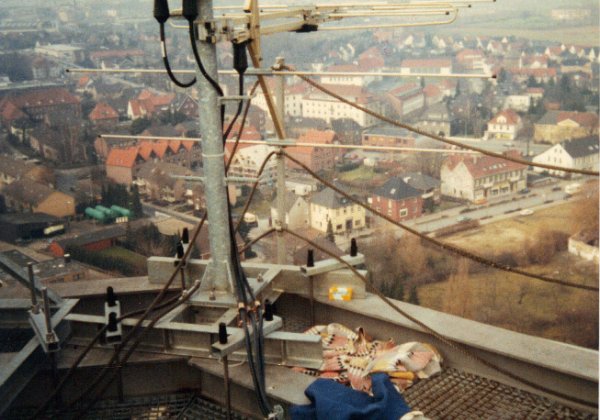 1985 Arbeit auf dem Turm